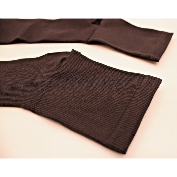 NEW Black Toeless Compression Socks S/M Knee High Elastic Stretch Open Toe 2 pr - Picture 5 of 6